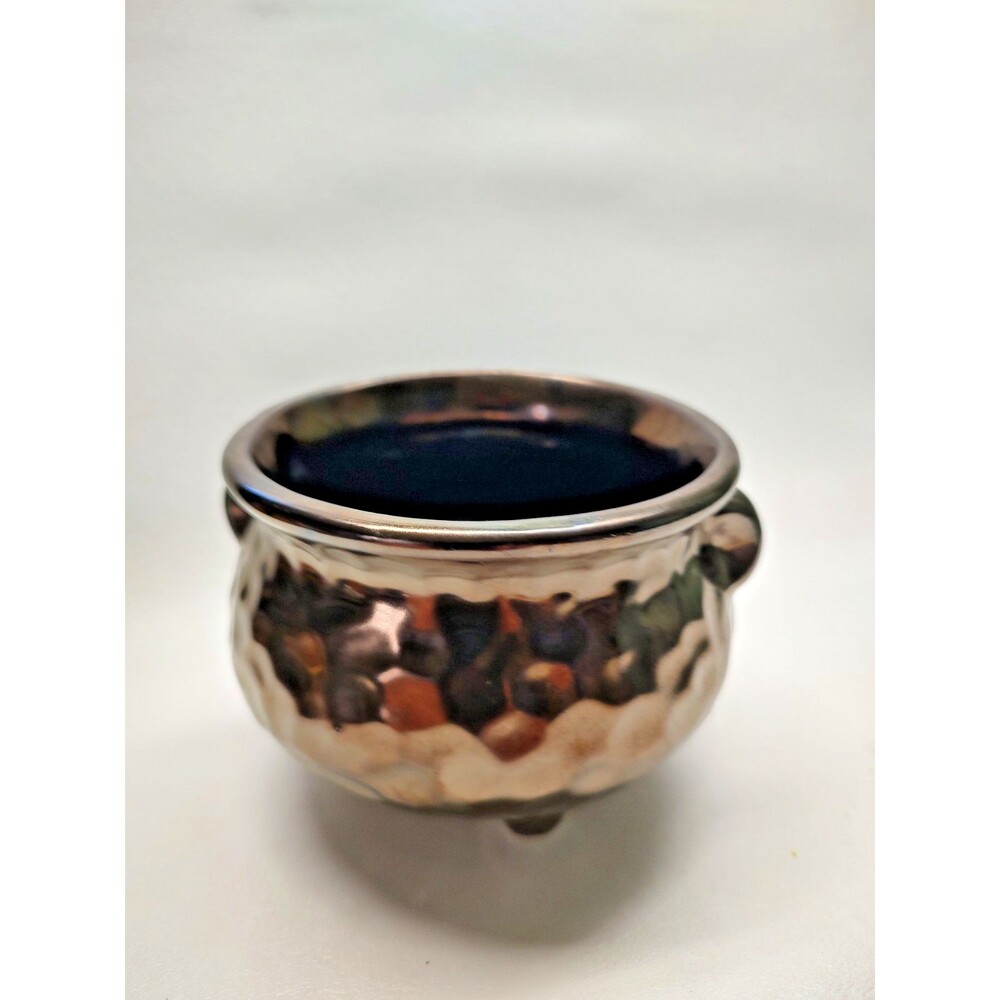 Vintage 1971 McCoy Soup Pot Crock or Succulent Planter Metallic Brown 3" x 4"